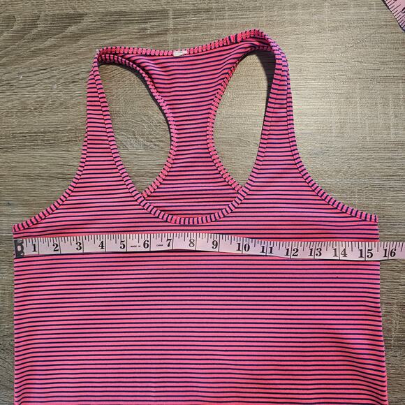 Lululemon Pink Striped Racerback Tank Women’s Athletic Top 6 - Picture 4 of 6
